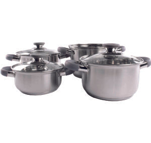 VIA MONDO CHEF 1 7PCE STAINLESS STEEL COOKWARE SET