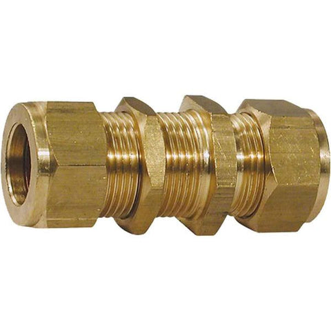 Brass Bulkhead Coupling 1/2" Tube 3/4"