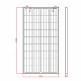 150W 12V solar panel with 5m cable