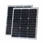 100W (50W+50W) solar charging kit with 10A controller and 2 x 5m cables