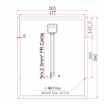 100W (50W+50W) solar charging kit with 10A controller and 2 x 5m cables