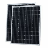 200W (100W+100W) solar charging kit with 20A controller with LCD display and 2 x 5m cables