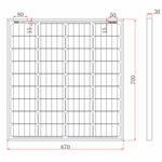 160W (80W+80W) solar panels with 2 x 5m cable