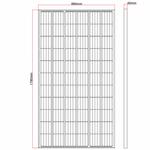 320W 12V solar panel with 5m cable
