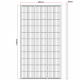 320W 12V solar panel with 5m cable