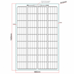 120W Reinforced semi-flexible solar panel with a durable ETFE coating
