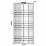 160W Reinforced semi-flexible solar panel with a durable ETFE coating