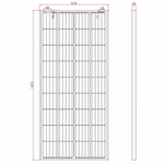 180W 12V solar panel with 5m cable