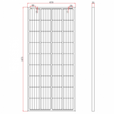 180W 12V solar panel with 5m cable