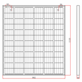200W 12V solar panel with 5m cable