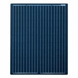 100W Black Reinforced semi-flexible solar panel with round rear junction box and 3m cable, with durable ETFE coating