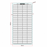 160W black reinforced semi-flexible solar panel with a durable ETFE coating
