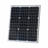 50W 12V solar charging kit with 10A controller, mounting brackets and cables