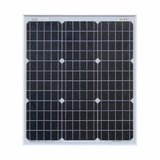 50W 12V solar charging kit with 10A controller, mounting brackets and cables