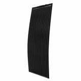 150W black reinforced narrow semi-flexible solar panel with a durable ETFE coating