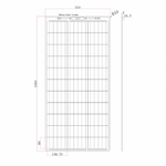 100W Reinforced narrow semi-flexible solar panel with a durable ETFE coating