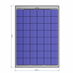 240W semi-flexible solar panel with rear junction box (made in Austria)