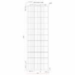 150W black narrow semi-flexible fibreglass solar panel with durable ETFE coating