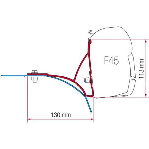 Fiamma Kit for Ducato with Roof Rack (98655-485)