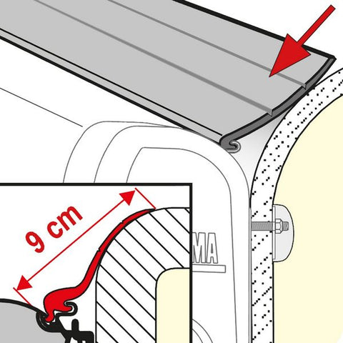 Fiamma Rain-Guard Large 9cm per meter (04629-01-)