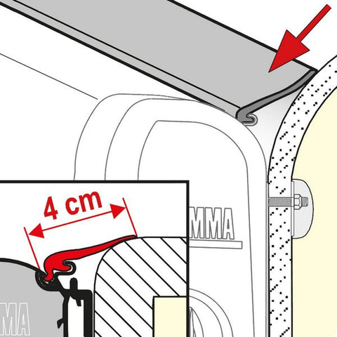 Fiamma Rain Guard Medium 4cm per meter  (03477-01-)