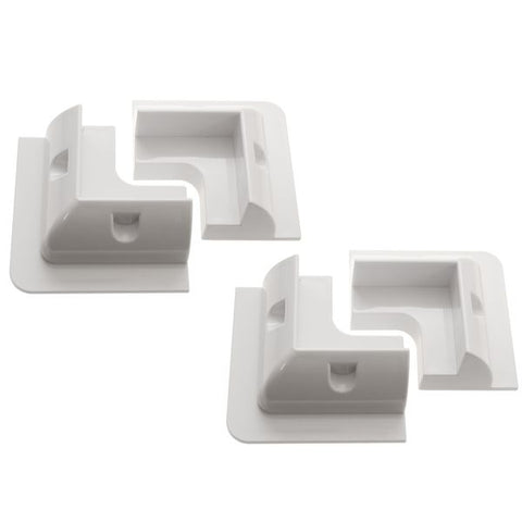 AG ABS White Solar Panel Corner Mounts x 5