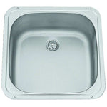 Dometic SMEV VA910 Stainless Steel Sink with Seal and Drain 370mm X 370mm