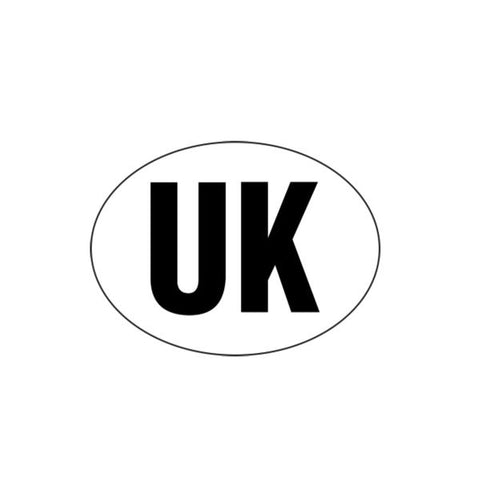 UK Vehicle Sticker 140 x 100mm (Large, Oval)