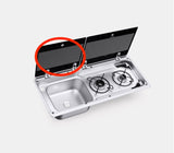 Left Replacement Glass lid (left) MO9722L Small Dometic Smev 9722 Sink