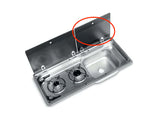 Right Dometic Sink Lid Mo9722R Small Sink Glass Cover Black 9722 R/H