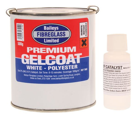 Baileys Fibreglass Gelcoat Brilliant White 500g