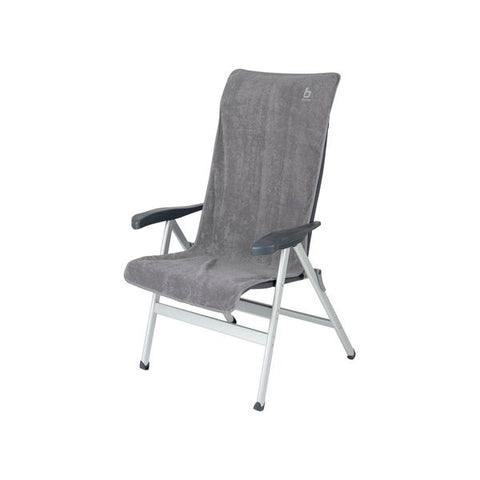 Bo-Camp Chair Cover M Universal Terry Cloth Cotton Grey