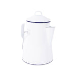 Bo-Camp Tea Kettle Enamel White/Blue 1.6L