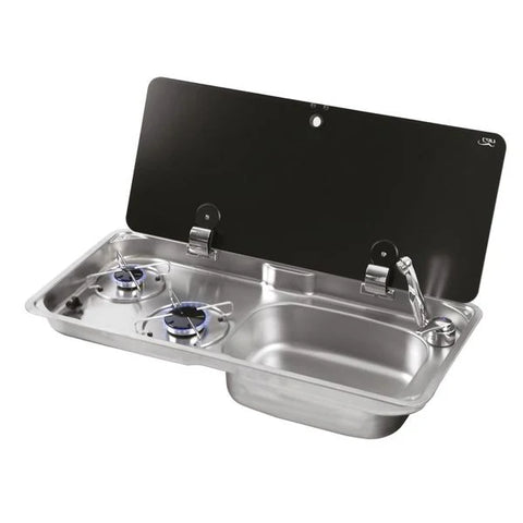 CAN FL1770 Two Burner Campervan Hob/Sink Combi (RH Sink)