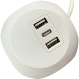 Quest Leisure Extension Cord with 4 Plug Sockets, 2 USB-A, 1 USB-C