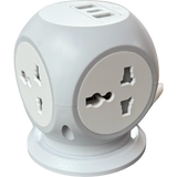 Quest Leisure Extension Cord with 4 Plug Sockets, 2 USB-A, 1 USB-C