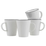Gimex Linea Line Mug Black 4 Pieces