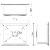 Liberty Max Anthracite Recangular Sink