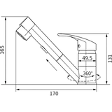 Liberty Max Black Extractable Shower Tap