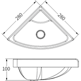 Liberty Max Black Triangular Sink