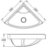 Liberty Max White Triangular Sink