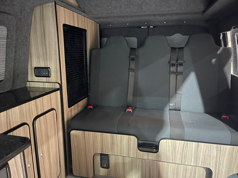 AG 3 seat T5 T6 M1 tested Rock n Roll bed in VW Simora Cloth *SALE*