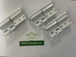 x3 Ellbee Static Caravan Door Hinges Left Hand White set of 3