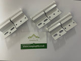 x3 Ellbee Static Caravan Door Hinges Left Hand White set of 3