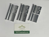 x3 Ellbee Static Caravan Door Hinges Right Hand Aluminium set of 3