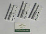 x3 Ellbee Static Caravan Door Hinges Right Hand White set of 3
