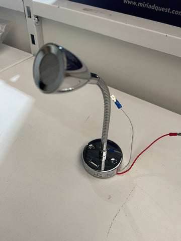 Lumo Lighting Flexible mini spotlight 12v chrome with USB