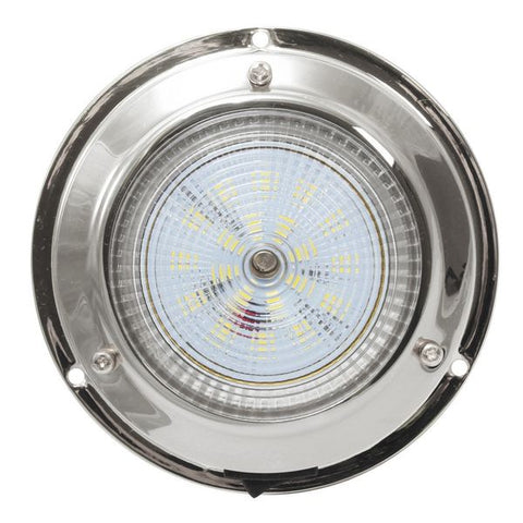 AAA 12V Stainless Dome Light Cool White LED 106mm 3" Dome