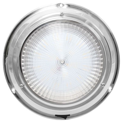 AAA 12V Stainless Dome Light Warm White LED 168mm 5" Dome