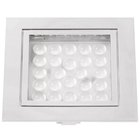 AAA LED Square Downlight Chrome Warm White (Recess Mount)